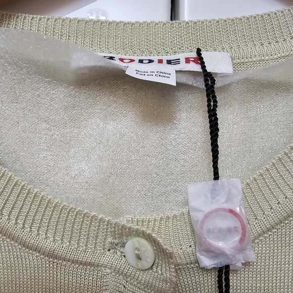 BNWT NEW RODIER PARIS SILK CARDIGAN MINT GREEN - Picture 5 of 8